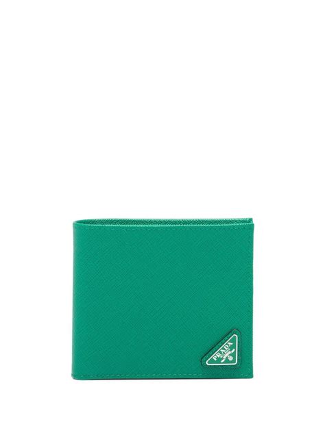 prada green inside mens wallet|prada bifold wallet.